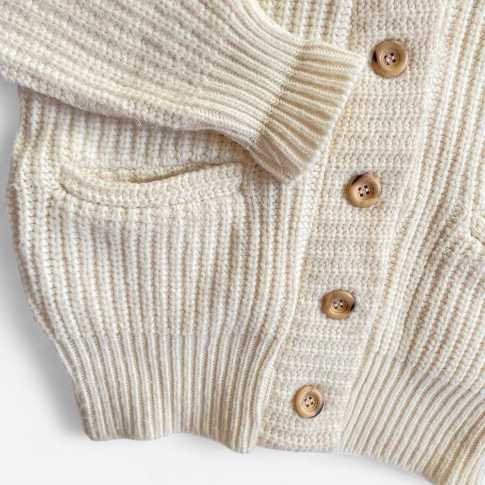 Vintage 80s cream cardigan - Picture 3 of 7